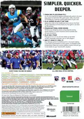 Madden NFL 11 (USA) box cover back